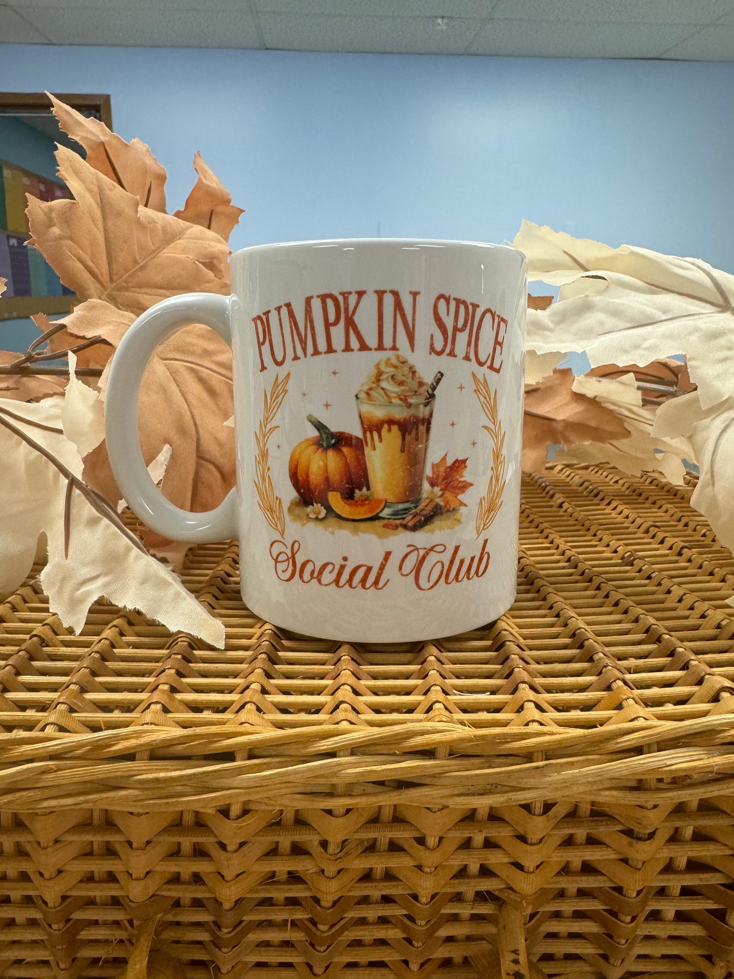 Pumpkin Spice Social Club Fall Autumn Girly 11 oz Coffee Mug