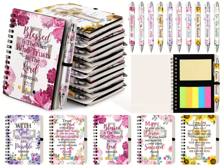 Grace in Bloom Christian Notebook