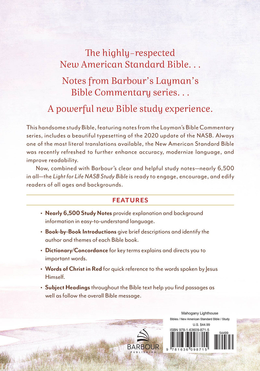 Light for Life NASB Study Bible (Mahogany Lighthouse)
