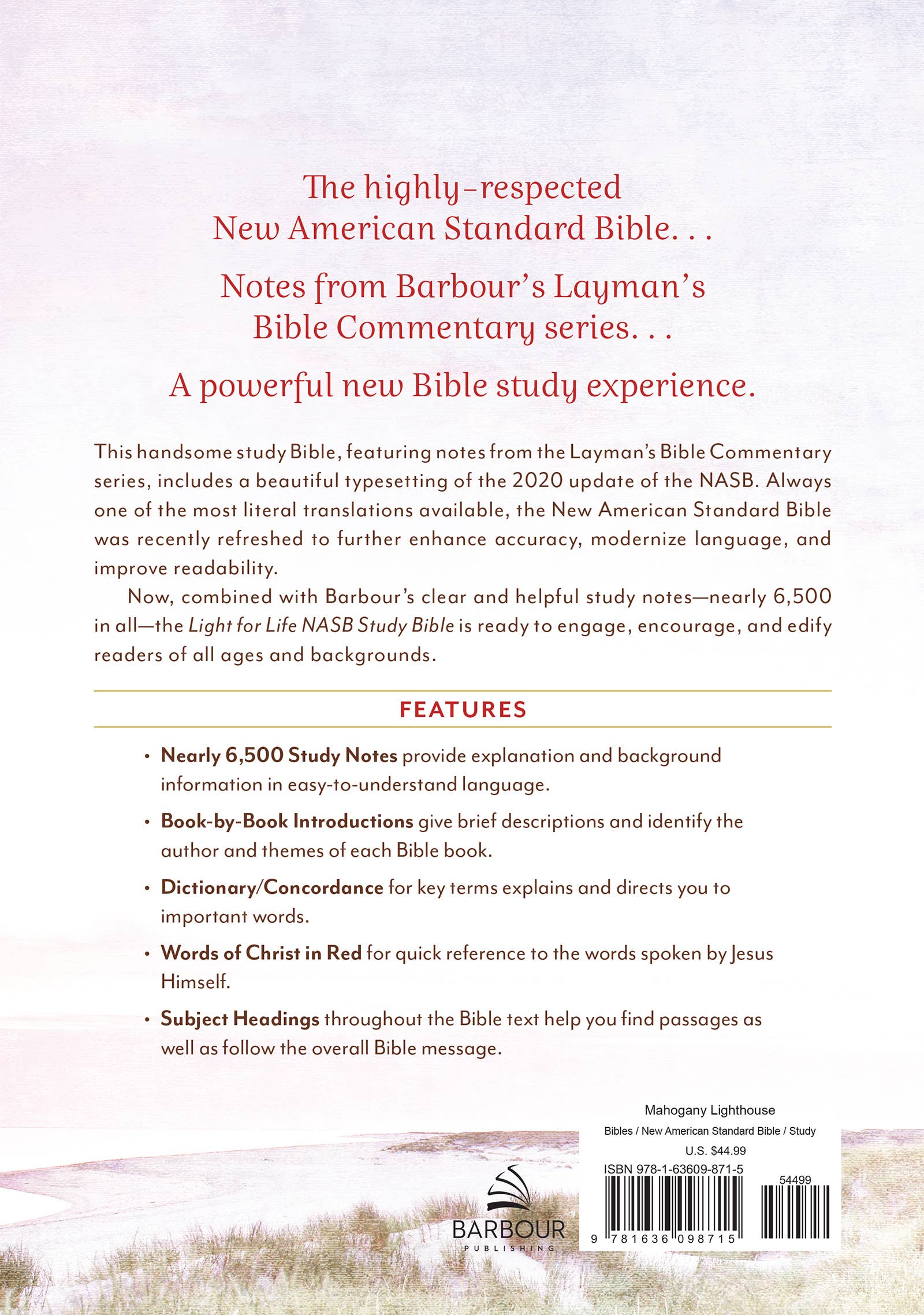 Light for Life NASB Study Bible (Mahogany Lighthouse)