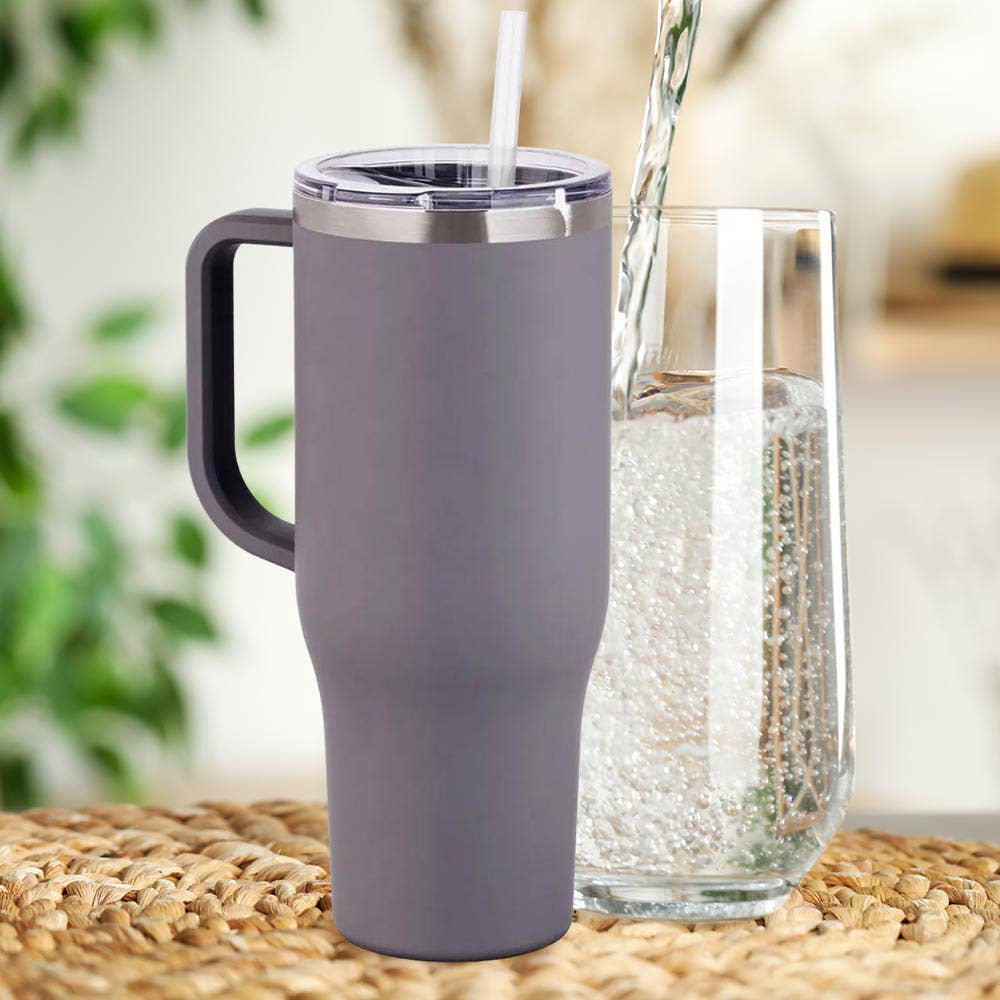 40oz Stainless Steel Tumbler with Handle