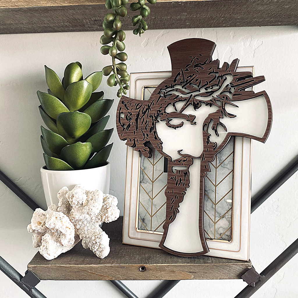 Jesus Cross | Detailed Wooden Cross | Wood Cross Home Decor