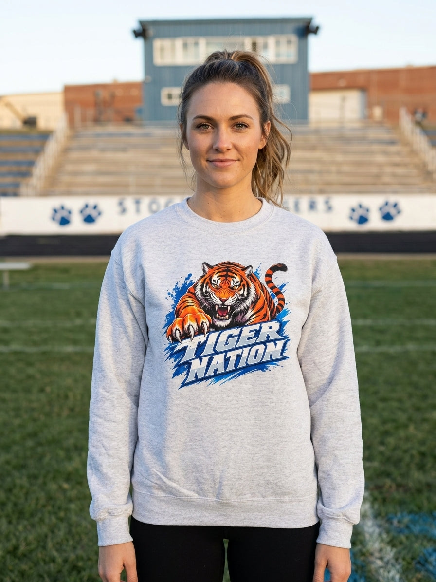 "Tiger Nation" Adult Tiger Sweatshirt
