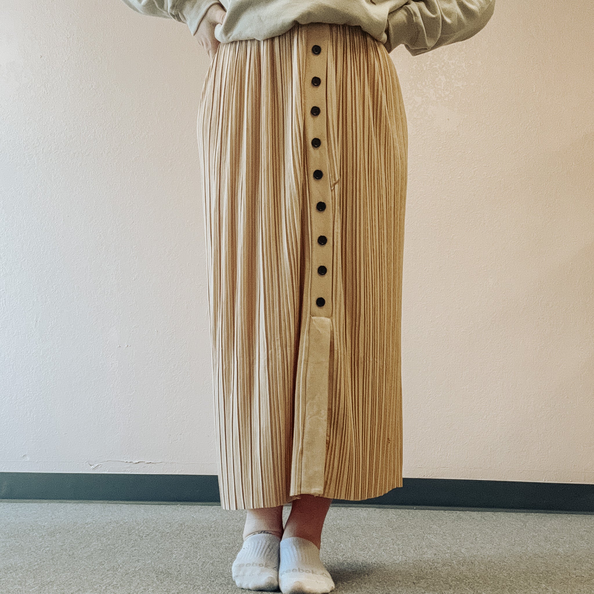 The Reed Pleated Midi Skirt