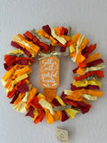 Autumn Gratitude Fabric Wreath