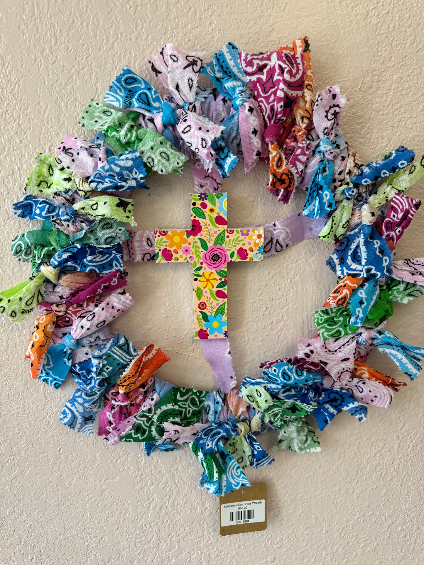 Bandana Bliss Cross Wreath