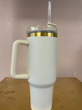 White & Gold Tumbler