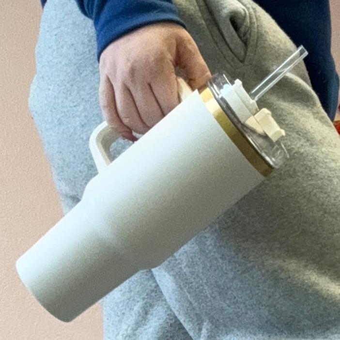 White & Gold Tumbler