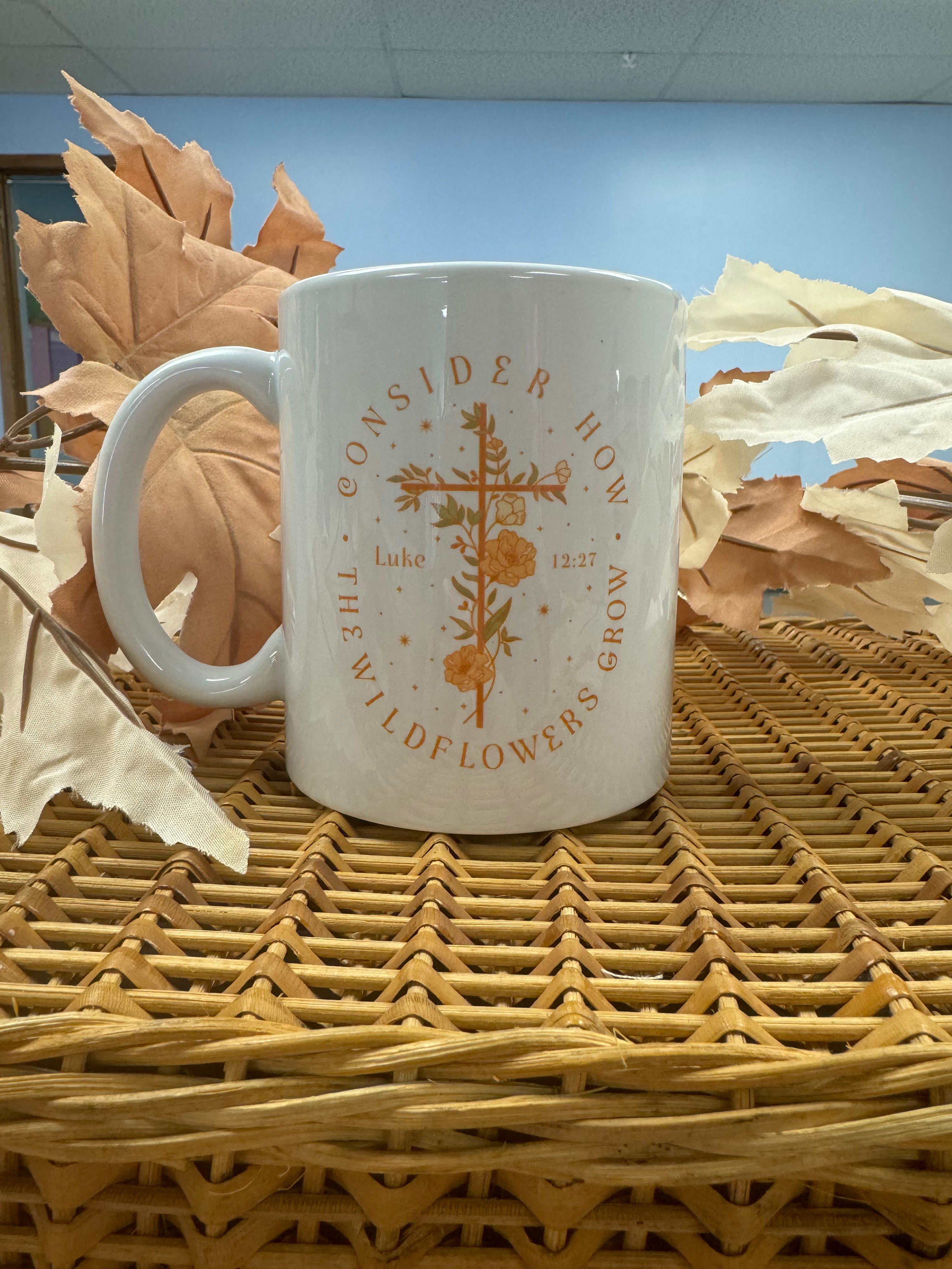 Luke 12:27 Christian Bible 11 oz Coffee Mug