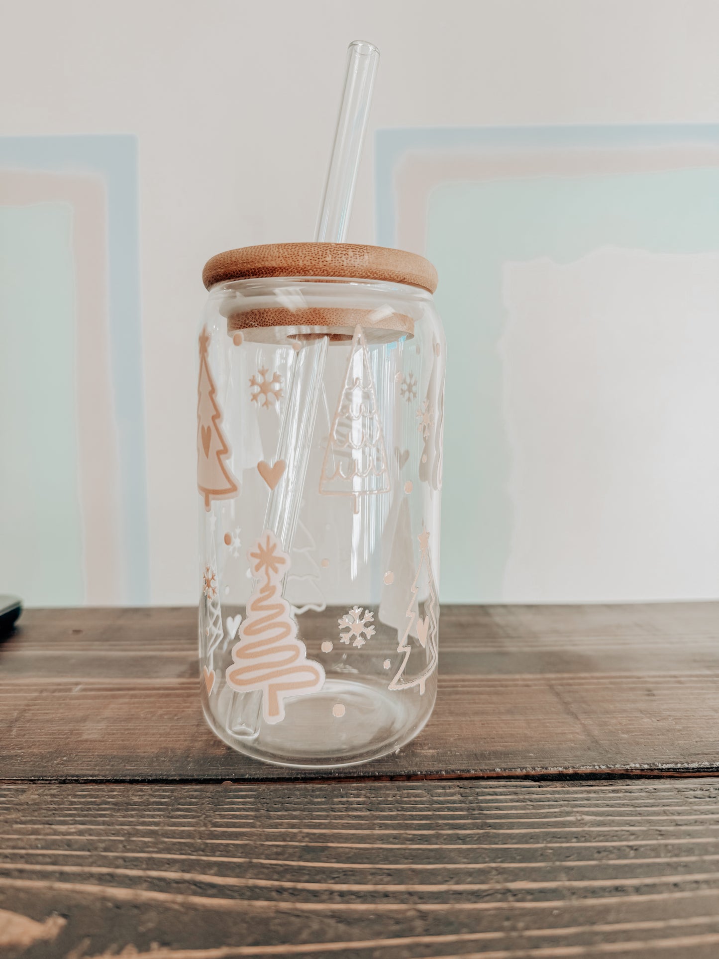 Neutral Winter Wonderland Glass Tumbler