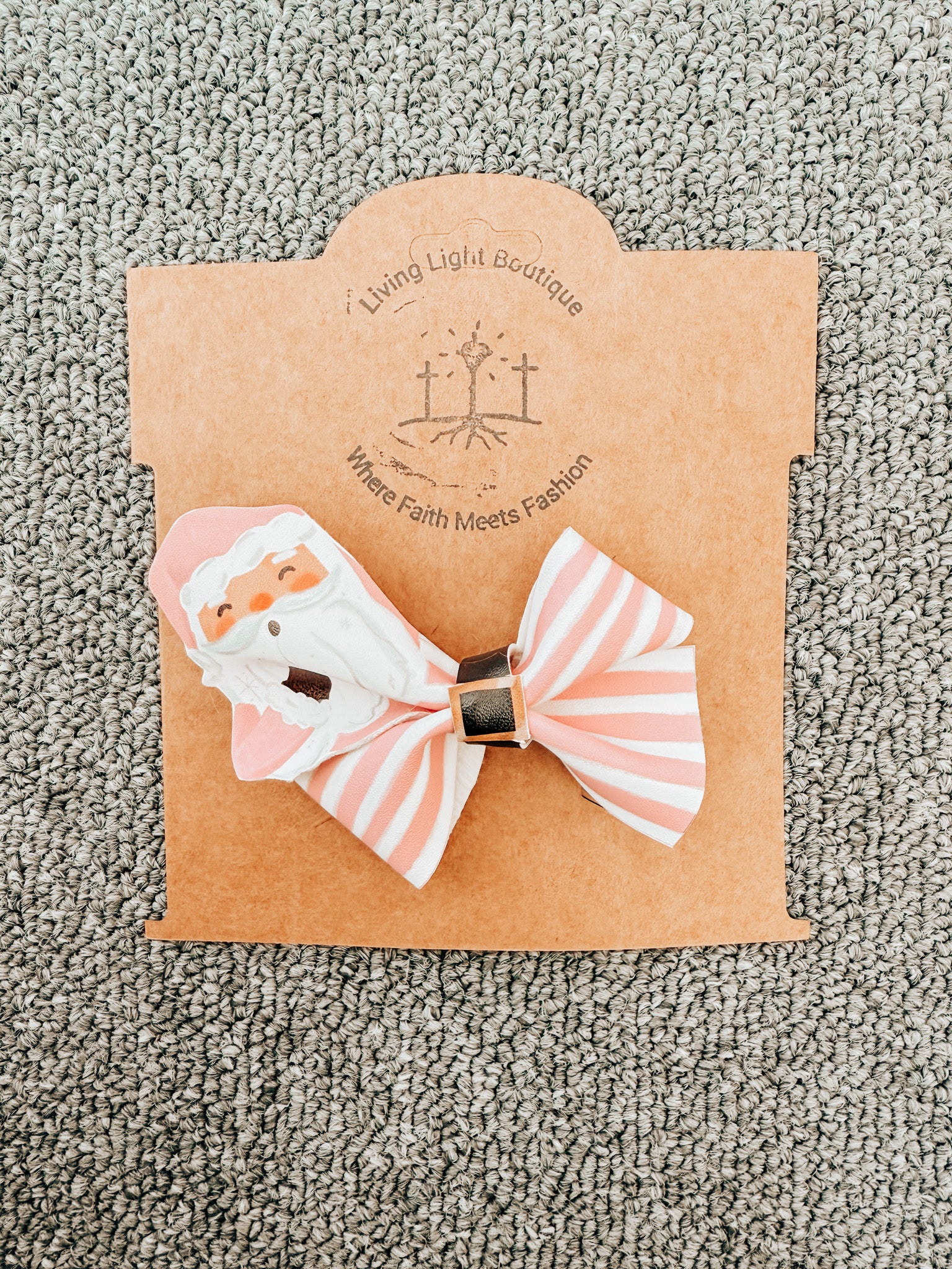 Christmas Character Faux Leather Hair Bows