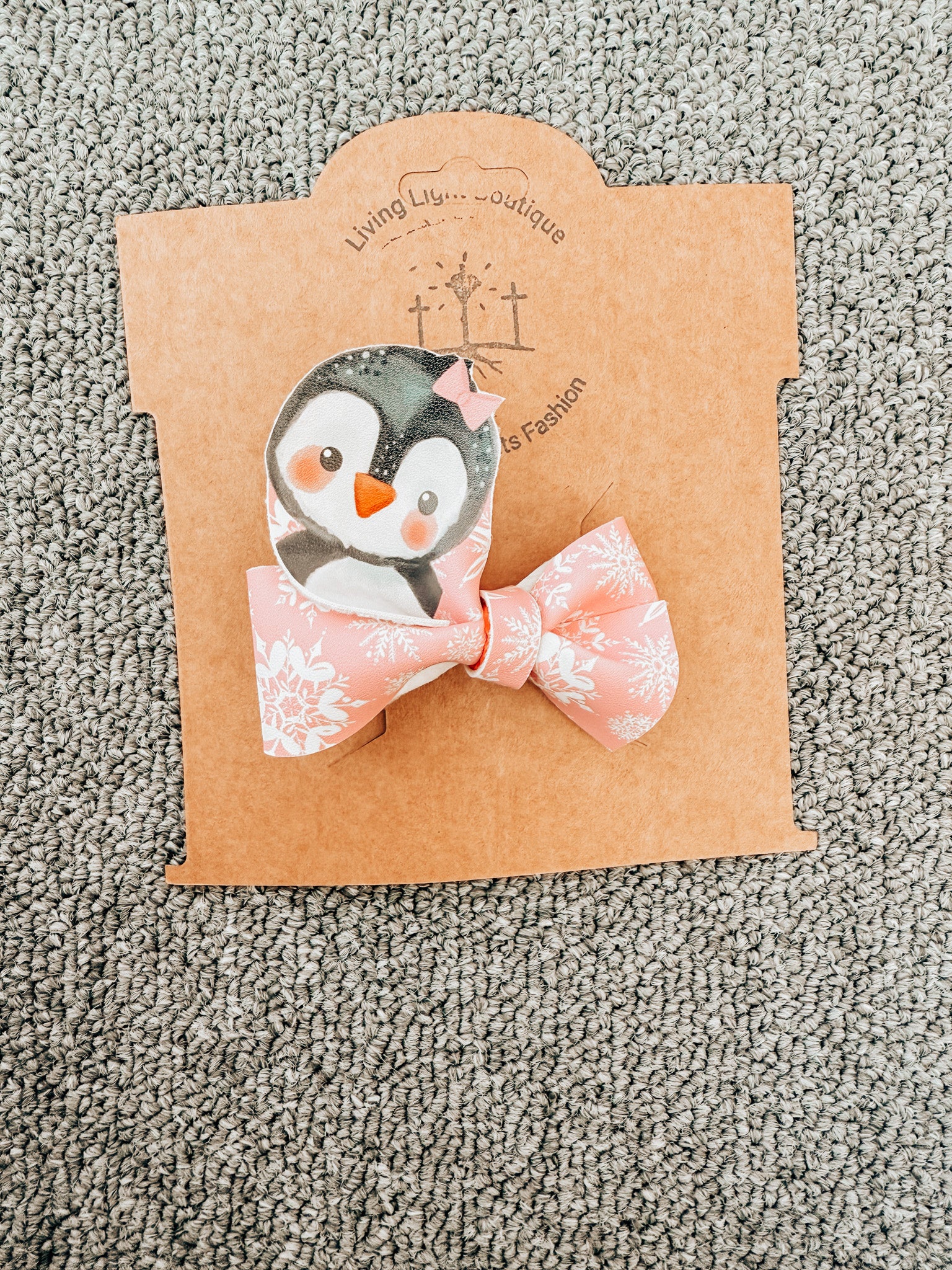 Christmas Character Faux Leather Hair Bows