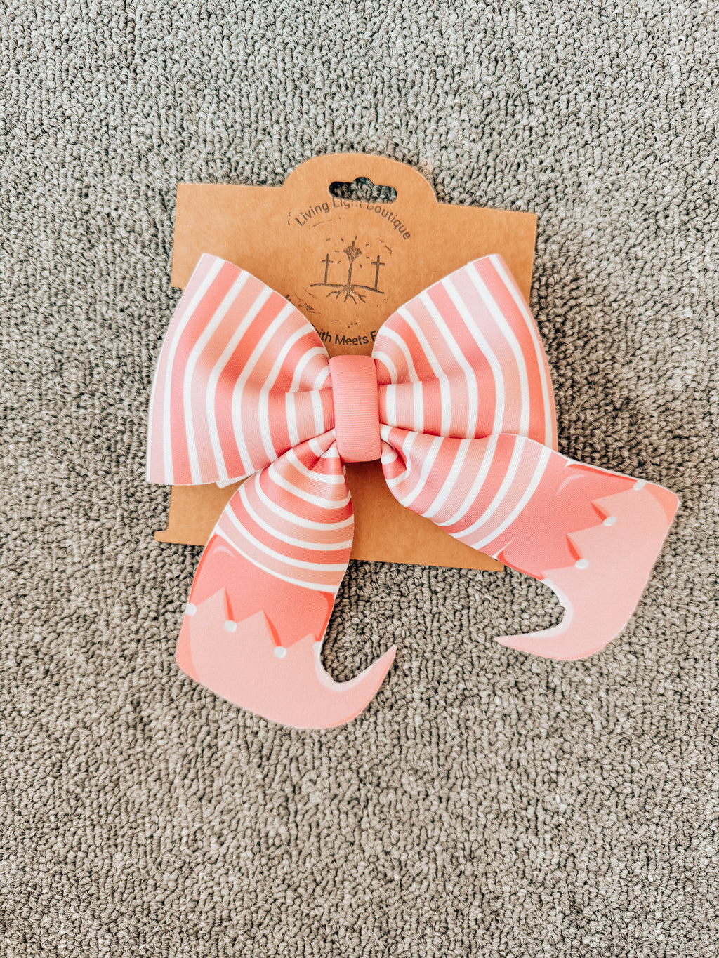 Elf Stocking Neoprene Layered Hair Bows