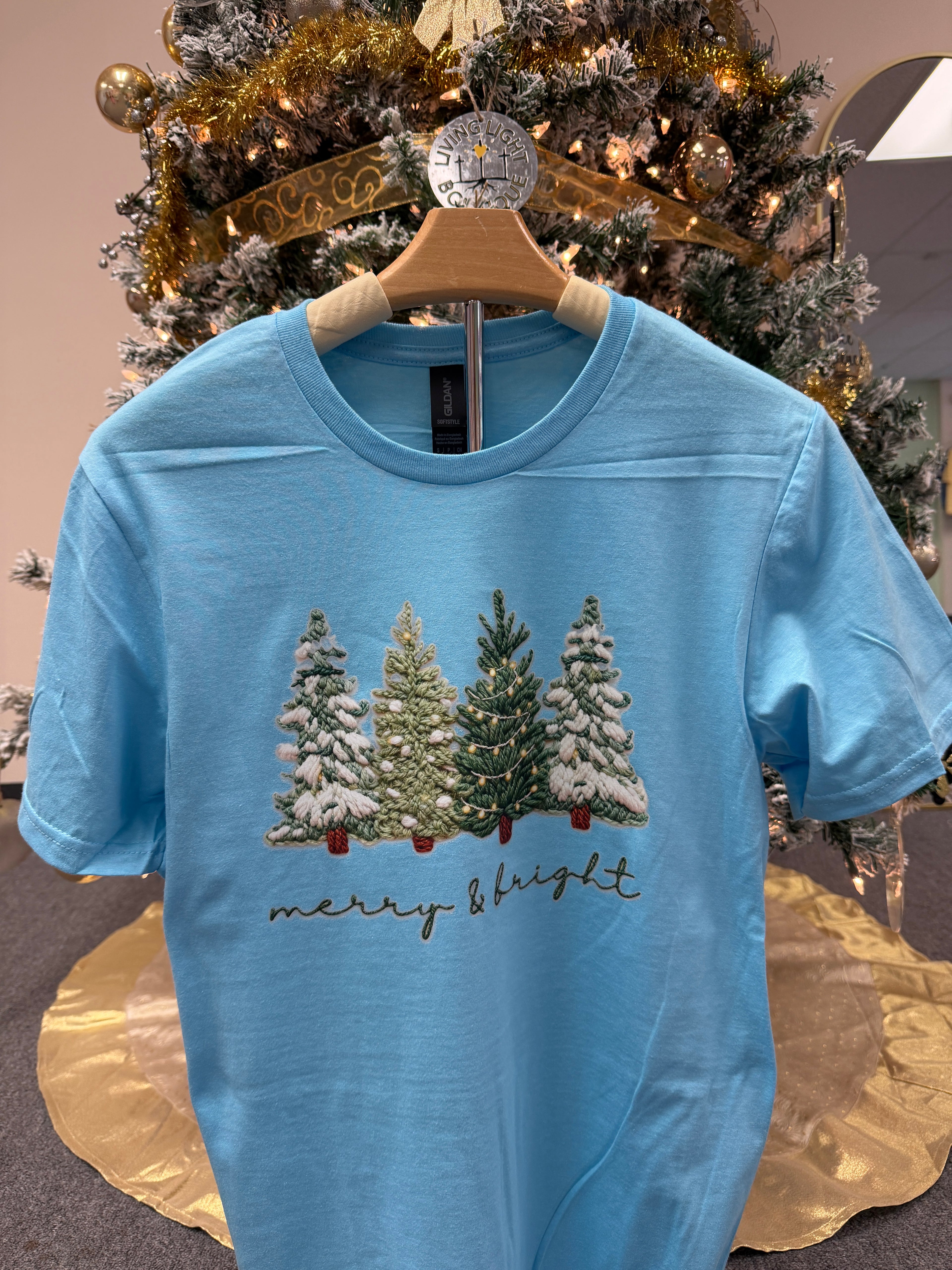Merry & Bright Yarn-Stitch Tee