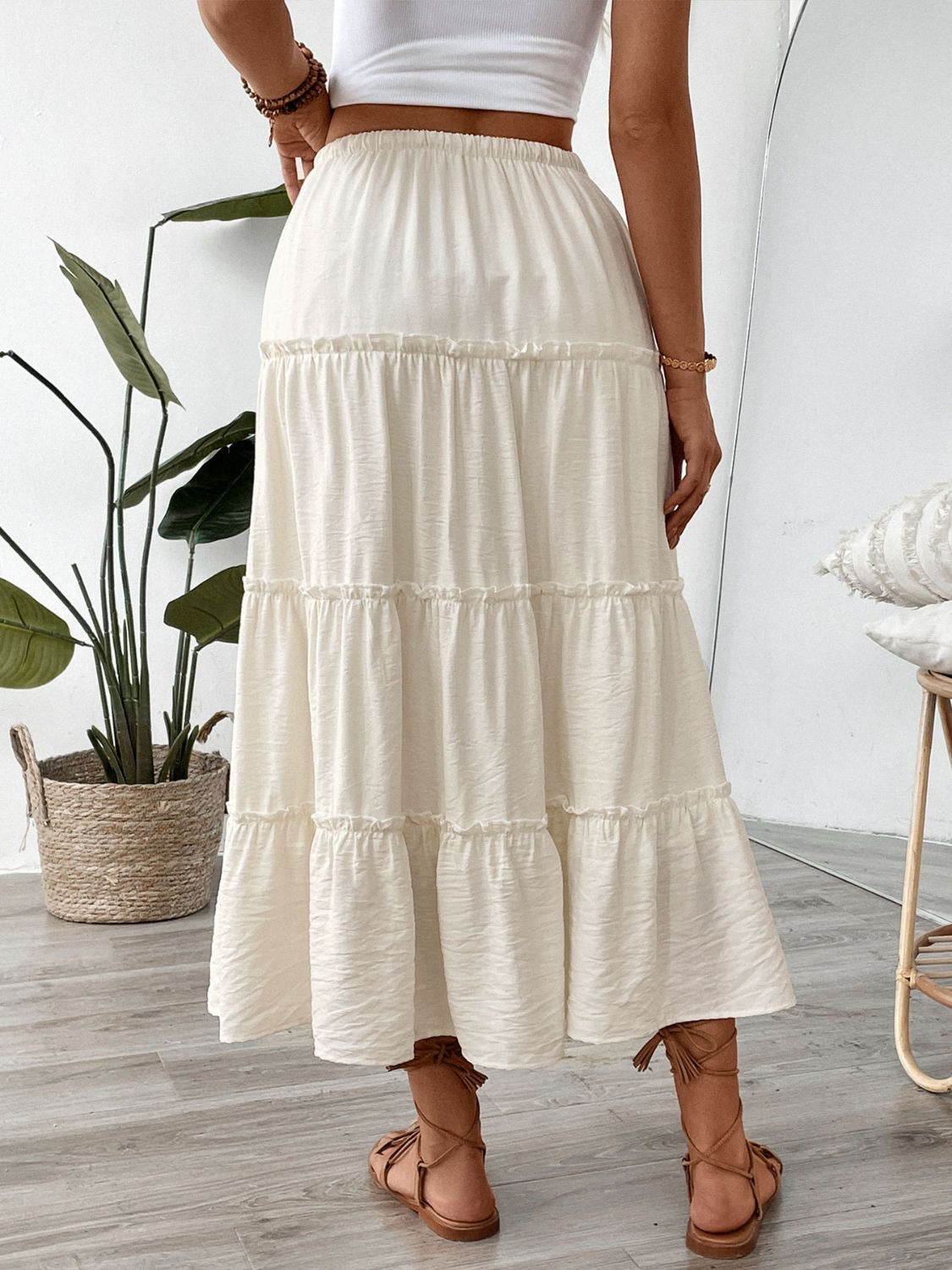 PREORDER: Drawstring Frill Tiered Skirt