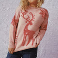 Blush Pink Reindeer Sweater