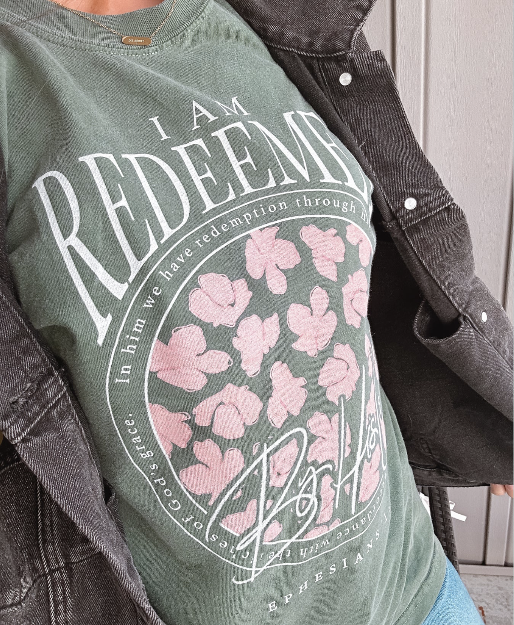 I am Redeemed scripture tee