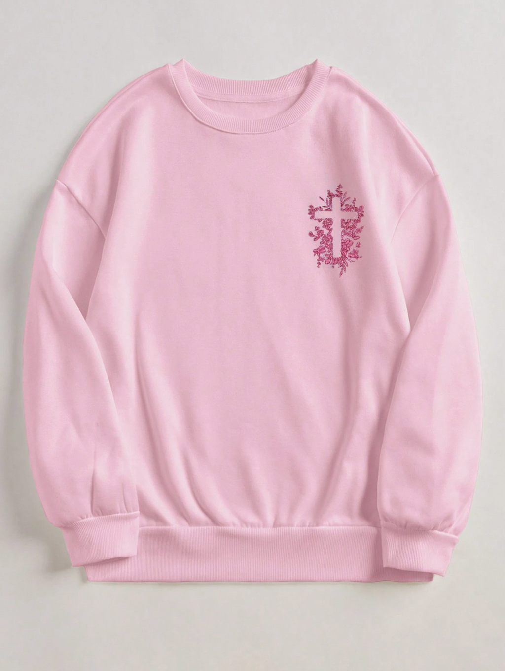 Faith Floral Cross Crewneck