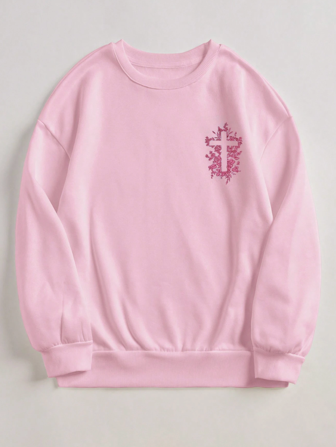 Faith Floral Cross Crewneck