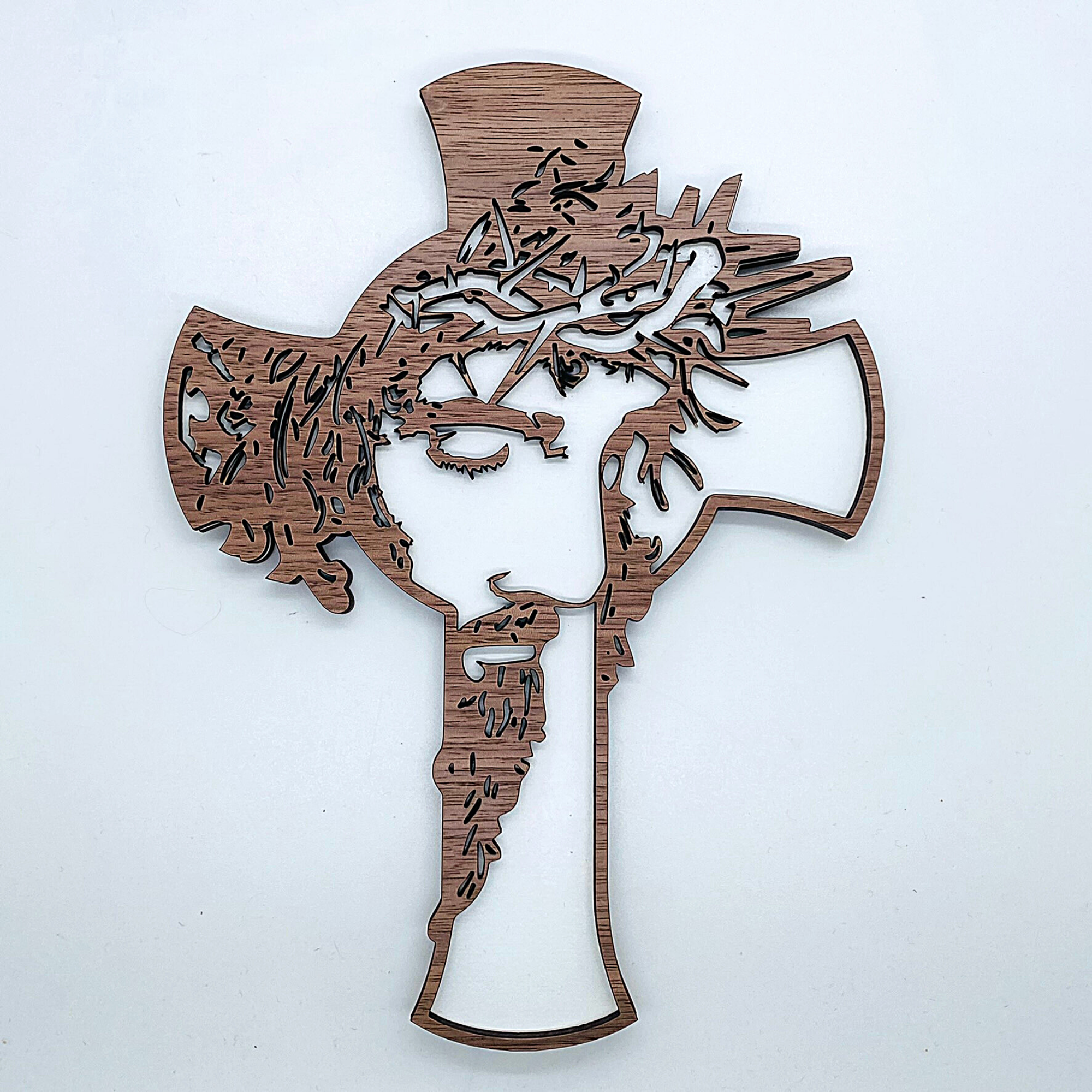 Jesus Cross | Detailed Wooden Cross | Wood Cross Home Decor